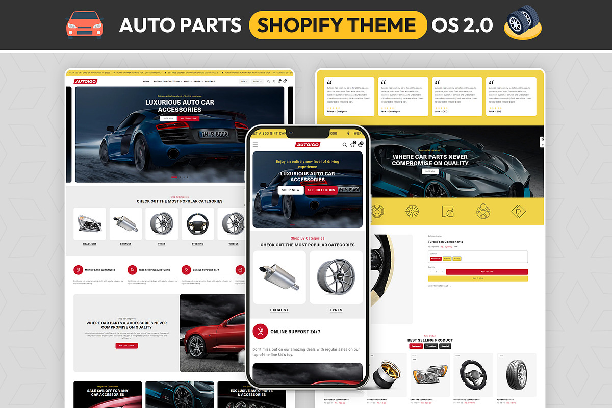 Car Accessories Parts Shopify Theme - Grafik Yeah!
