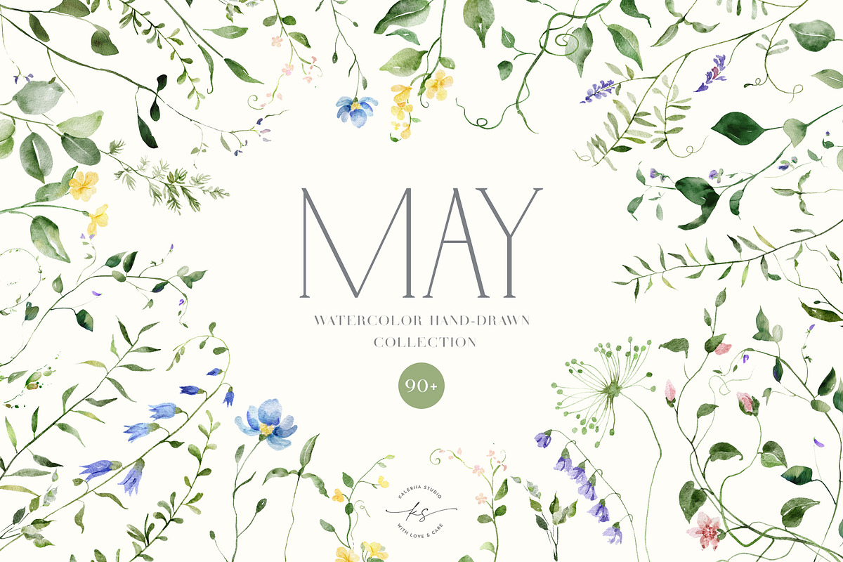 Spring May Paint MAY Watercolor Spring Collection - Grafik Yeah!